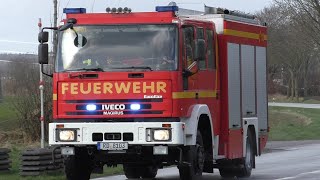 Gefahrguteinsatz in Großdruckerei Einsatzfahrten LZG  Feuerwehr Büdelsdorf [upl. by Yarised]