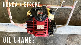 Honda small engine GX25 GX35 oil change [upl. by Notak401]