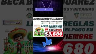 📌🎉Alumnos que no cumplan lo siguiente no reciben el pago de 3680 de la Beca Benito Juárez [upl. by Morlee]