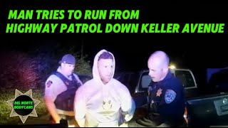 Man Tries To Run From Highway Patrol Down Keller Avenue [upl. by Dottie]