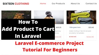 9 How To Add Product To Cart In Laravel 9  Laravel Ecommerce Project Tutorial For Beginners [upl. by Dulcinea]