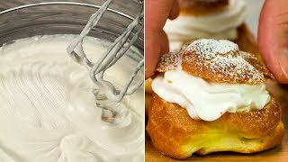 Najłatwiejszy przepis na profiteroles Delikatne lekkie o subtelnym smaku wanilii  SmacznyTV [upl. by Frannie]