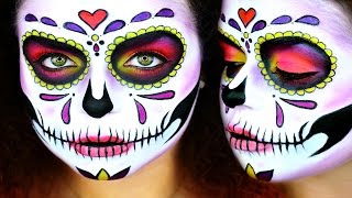 SUGAR SKULL I HALLOWEEN MAKEUP TUTORIAL I CHIARA NERO [upl. by Samuella747]