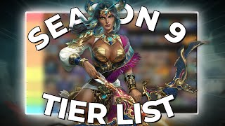 THE ULTIMATE SMITE SEASON 9 TIER LIST ALL GODS RANKED [upl. by Vano]