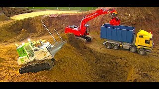 STUNNING RC CONSTRUCTIONSITE RC TRUCKS RC EXCAVATOR  DAMITZ [upl. by Gussi]