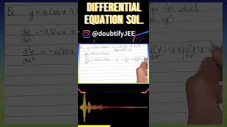 The differential equation for which y  a cosx  b sinx is a solution is  Doubtify JEE [upl. by Patman]