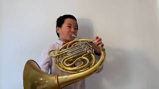 Gallay Twelve Etudes Op 57 No 5 Adagio Sostenuto  Oscar Xu  French Horn [upl. by Hamo]