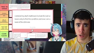 Kyo Kaneko Reads viewers SUS Confessions Nijisanji Reaction [upl. by Thun776]