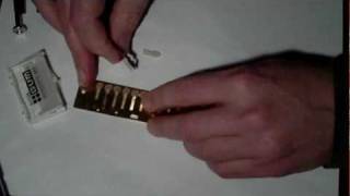 waxing the rivet end  harmonica customization  overblowcom [upl. by Najed586]