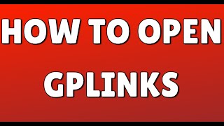 How to open Gplinks [upl. by Yenahteb]