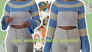 Easy crochet shrug \ fishnet bolero\ sleeves tutorial [upl. by Johns130]