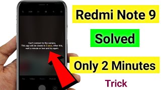 redmi note 9 front camera not working  redmi note 9 front camera error problem  camera error 2024 [upl. by Llovera]