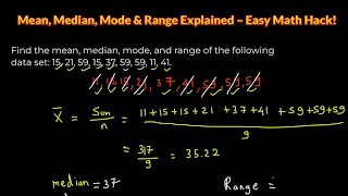 How to Find the Mean Median Mode and Range  StepbyStep Tutorial [upl. by Geraud]