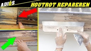 HOUTROT REPAREREN hout repareren met epoxy [upl. by Lardner]