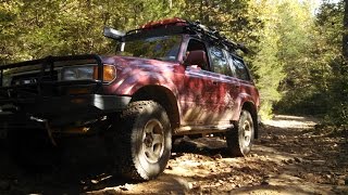 FZJ80 Land Cruiser and 2nd Gen 4Runner on trails in Arkansas [upl. by Eilahs]