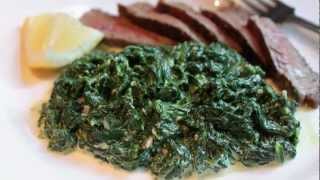 Fast amp Easy Creamed Spinach  Creamy Spinach Side Dish [upl. by Aitam]