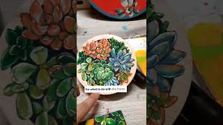 What would you like to see painted on the wood slices artvlog cutecat succulent [upl. by Kendre413]