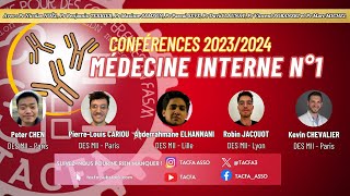 Conférence 20232024  Médecine Interne n°1 partie 12 [upl. by Schilit145]