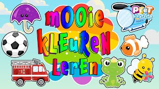 Kleuren Leren Nederlands met mijn eerste woordjes  10 kleuren leren [upl. by Euqinmod]