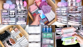 SATISFYING BATHROOM ORGANIZATION  Clean Restock and Organizing on a Budget [upl. by Aitnis161]