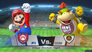 Mario Sports Superstars  MarioPeach Vs Bowser JrWaluigi [upl. by Elleira489]