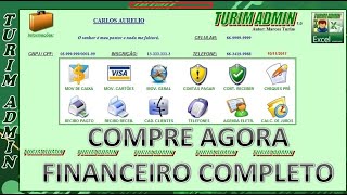 PLANILHA FINANCEIRO SIMPLES CAIXA CONTAS A PAGAR RECEBER BANCOS CLIENTES R 18000  10 [upl. by Tnirb]