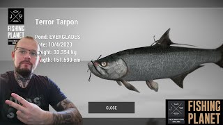 Fishing Planet  Monster Fish  Everglades  Terror Tarpon  Tarpon Tyran [upl. by Orlantha138]