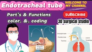 ETT  Endotracheal tube parts Functions color size medical anatomy ETTsurgicalknowledge [upl. by Signe281]