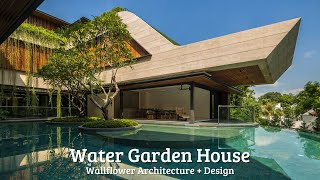 A Serene Aquatic Sanctuary Breathes Life into Dramatic Volumes at the Water Garden House [upl. by Aisnetroh]