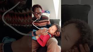 How to remove catarrh from babies nose catarrh baby snotsucker nosefrida shortsfeed nasalwash [upl. by Forrer]