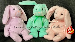 How much are TY Beanie Babies worth in 2020 Floppity Hippity Hoppity Beanie Baby Bunnies Values [upl. by Atilahs]