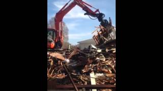 Kubota kx0803 residential demolition [upl. by Collis192]