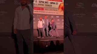 John Lineker Asa Ten Pow face off at ONE 168 press conference onechampionship [upl. by Sirod]