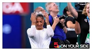 Photos Simone Biles Jordan Chiles compete in Floor Final at 2024 Paris Olympics [upl. by Luiza]