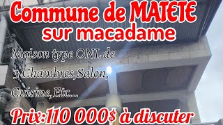 👉 COMMUNE DE MATETE SUR MACADAMEPARCELLE AVEC MAISON TYPE ONL MODIFIER DE 3 CHAMBRESETC [upl. by Atinuahs]