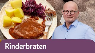 Rinderbraten im Schnellkochtopf 🍲  REWE Deine Küche [upl. by Jobi842]