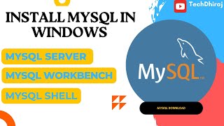 How to install Mysql server and workbench in windows mysql [upl. by Marlin]