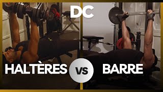 Développé couché barre vs haltères [upl. by Tilden]