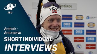 World Cup 2324 AntholzAnterselva Men Short Individual Interviews [upl. by Astto]