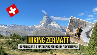 Gornergrat and Matterhorn in 2 days 50km hike  Zermatt [upl. by Silin]