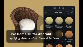 Applying Materials Onto Several Surfaces  Live Home 3D Android Tutorials [upl. by Ahtabbat659]