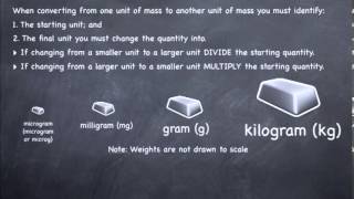 Converting between micrograms mg g and kg Rules [upl. by Anialeh]