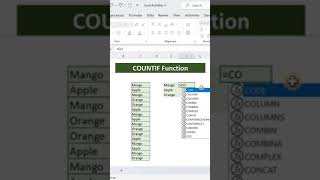 Count Values with One Criteria in Excel  COUNTIF Function [upl. by Melbourne908]