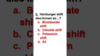 Chloride shift hamburger shift gk in Hindi medium neet  nursing entrance preparation [upl. by Andres]