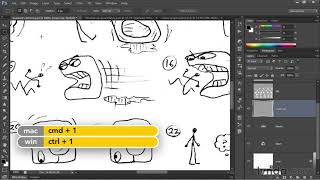 Photoshop Tutorial  Turning a pencil sketch into digital ink [upl. by Htebaras]