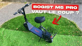 ESSAI DE LA BOGIST M5 PRO  UNE TROTTINETTE ÉLECTRIQUE AVEC SIÈGE HYPER RAPIDE  TEST VITESSE MAX [upl. by Yroj644]