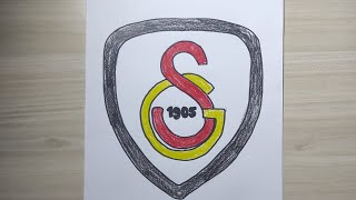 HOW TO DRAW GALATASARAY LOGOdrawing art draw galatasaray [upl. by Emoraj]