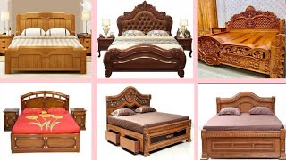 50 Wooden Bed Design photoFashioned Wooden Double bed DesignBox Bed Design idea [upl. by Aenitsirhc185]