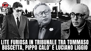 LITE FURIOSA IN TRIBUNALE TRA TOMMASO Buscetta PIPPO Calò E LUCIANO Liggio [upl. by Rubio]