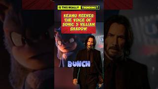 KEANU REEVES AS THE VOICE OF SHADOW IN SONIC 3 TRAILER  SEGA [upl. by Orpah]